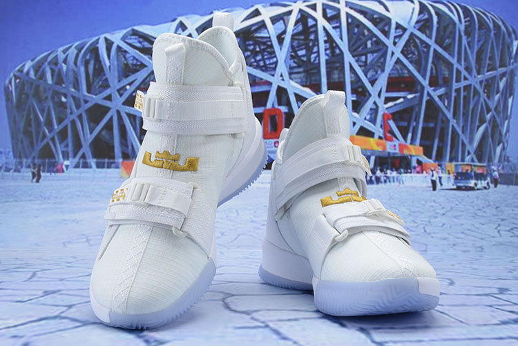 2019 Nike LeBron Soldier 13 White Gold - Click Image to Close